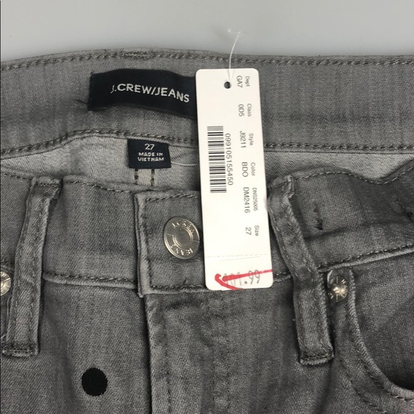 NWT J Crew 9" High-Rise Toothpick Polka Dot Jean - Picture 3 of 8